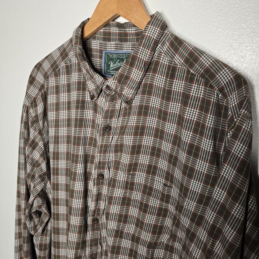 Woolrich Men's XL Brown Long Sleeve Shirt